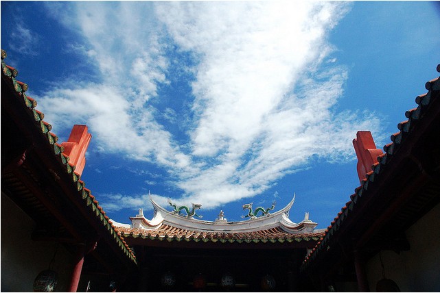 祀典武廟上空的藍(lán)天